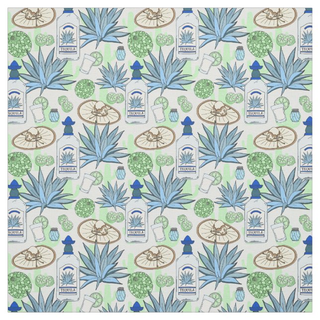 Tissu Tirs Tequila et Agave bleue (Échantillon)