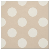 Tissu: pois beiges et blancs