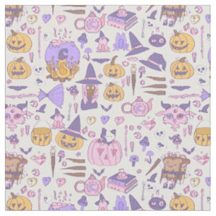 Tissu titré à la main halloween africaine sorcière cauld