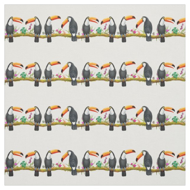 Tissu Toco Toucan Talk Toco Tropical (Échantillon)
