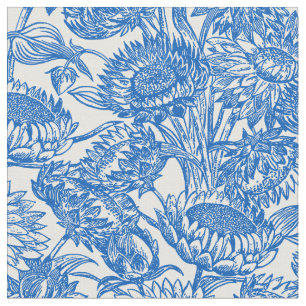 Tissu Toile Bleu des tournesols