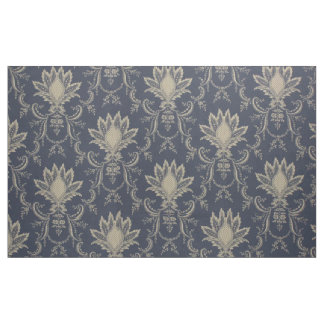 Tissu Toile d'ananas bleu marine Baroque
