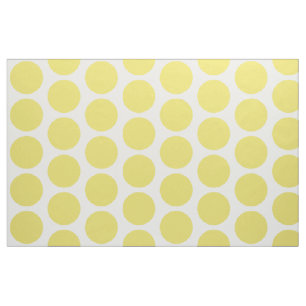 Tissu Toile de gros Pois blanc jaune