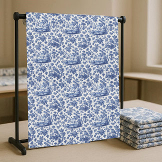 Tissu Toile De Jouy Pastorale Vintage Art Européen Ancie