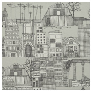 Tissu toile dystopique mono