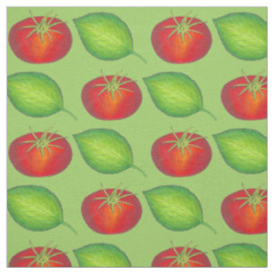 Tissu Tomato Basil Italien Cuisine alimentaire Tomates T