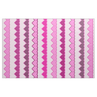 Tissu Tons des lignes de coeur rose