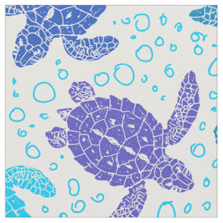 Tissu Tortues de mer bleues