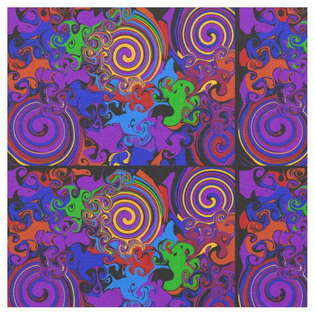 Tissu Tourbillons dérangés (Fermer)