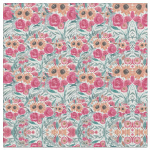 Tissu Tournesol Fleur sauvage aquarelle motif floral