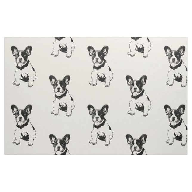 Tissu Tout graphique fait sur commande de chiot de (Fat Quarter)