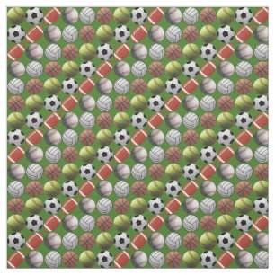 Tissu Toutes les boules de sports sur l'arrière - plan