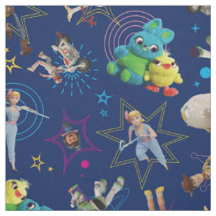 Tissu Toy Story 4 Motif Jouets bleus