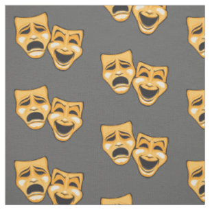 Tissu Tragédie Comédie Théâtre jaune