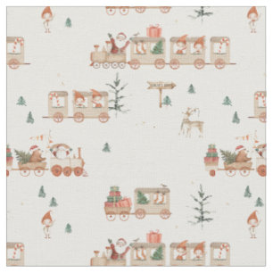 Tissu train polaire - elfes aides du Père Noël Joyuses f