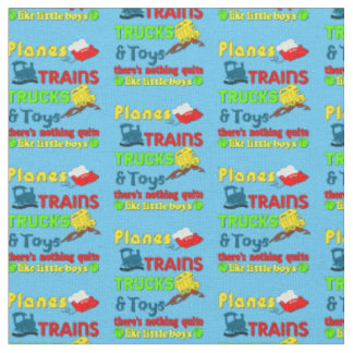 Tissu Trains Avions Camions Jouets Rien Comme Petits Gar