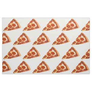 Tissu Tranche de pizza pepperoni classique de SlipperyJo