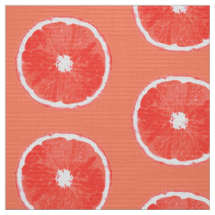 Tissu Tranches de pamplemousse rose d'art de bruit -