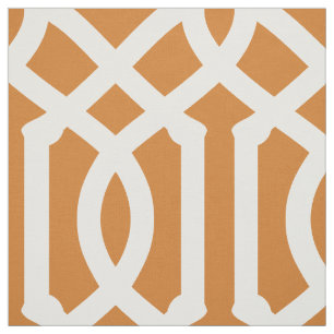 Tissu Trellis orange brûlés Grande échelle