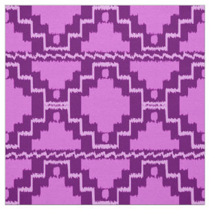 Tissu Tribal aztèque d'Ikat - pourpre et violette