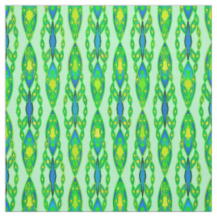 Tissu Tribal Batik - Mint, Emerald Green et Blue