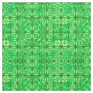 Tissu Tribal Batik - nuances vert émeraude