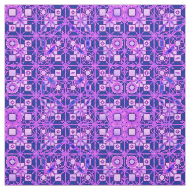 Tissu Tribal Batik - tons violets (Échantillon)
