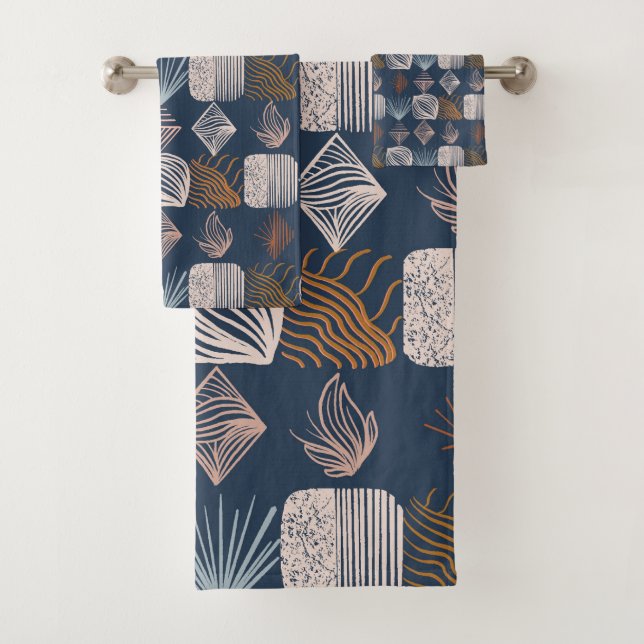 Tissu Tribal des Caraïbes : bleu marine, Boho (En situation)