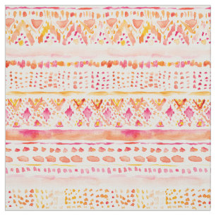 Tissu Tribal heureux lumineux d'aquarelle de DOOT