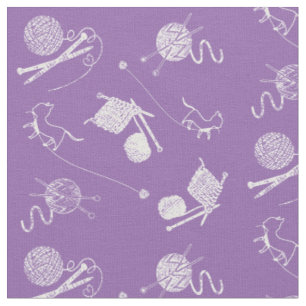 Tissu Tricot Chats Motif Blanc Design Couleur Sélection