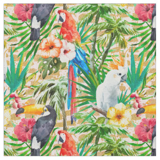 Tissu Tropical Birds