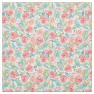 Tissu tropical floral d'aquarelle