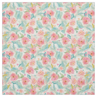 Tissu tropical floral d'aquarelle