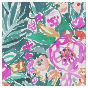 Tissu TROPICAL SENT l'aquarelle florale imprimer