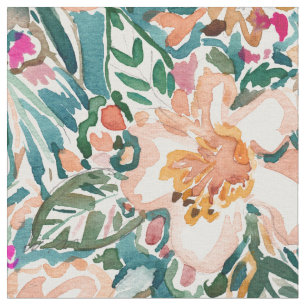 Tissu TROPICAL TUMBLE Coloré Paradis Floral