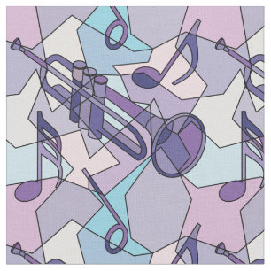 Tissu Trumpet Music Notes Fragments