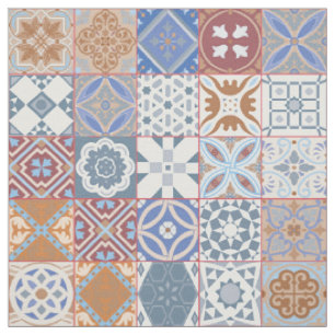 Tissu Tuile colorée marocaine