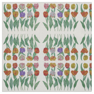 Tissu Tulipes de ressort