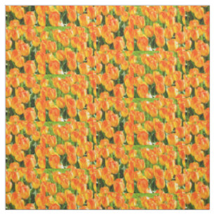 Tissu Tulipes orange
