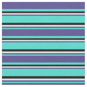Tissu Turquoise, bleu ardoise foncé, cyan clair et noir