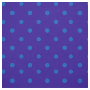 Tissu Turquoise chic sur le motif de pois bleu de minuit