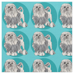Tissu Turquoise de Lowchen 2