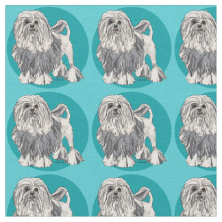 Tissu Turquoise de Lowchen 2