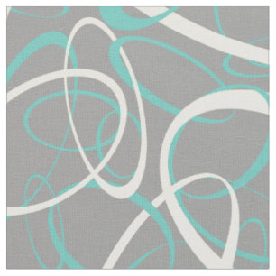 Tissu turquoise et blanc rétro obtient toute couleur arr