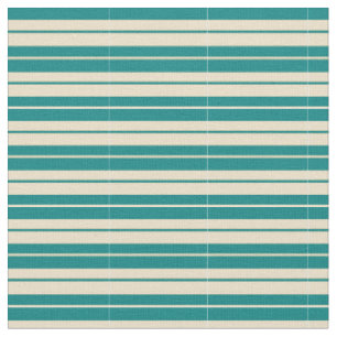 Tissu Turquoise et Tan Motif des rayures