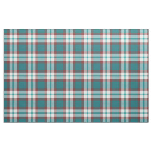 Tissu Turquoise Motif Carré de tarte blanc rouge bleu v