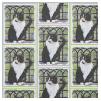 Tuxedo Chat dans la peinture de fenêtre Art animal