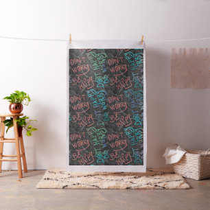 Tissu Typographie colorée