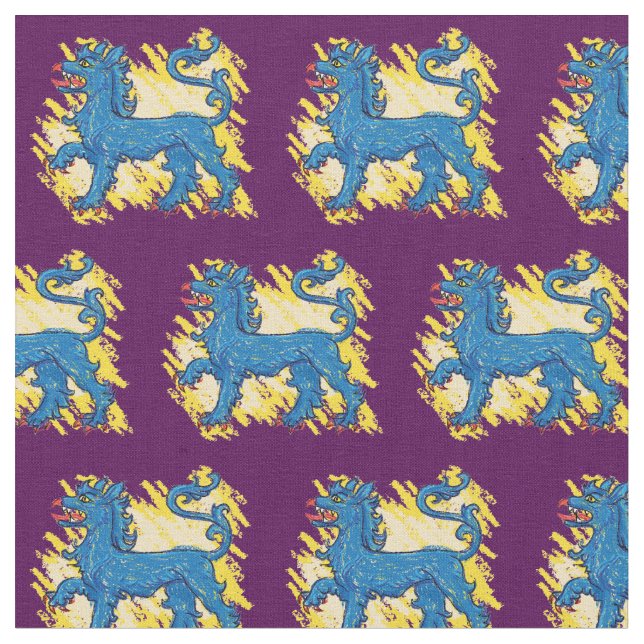 Tissu Tyran bleu du Royaume-Uni (Fermer)