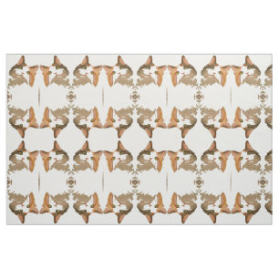 Tissu Un chat Calico Vert Portrait Artistique